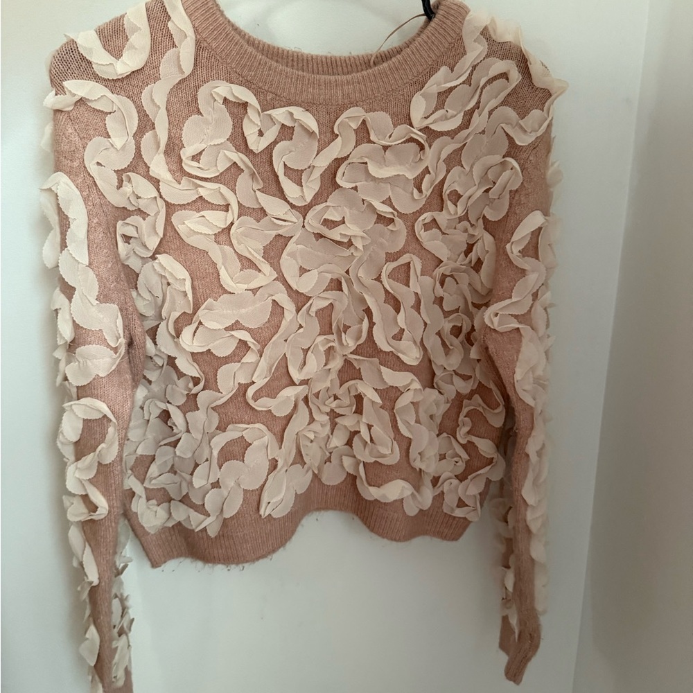 Zara Pink Textured Sweater
